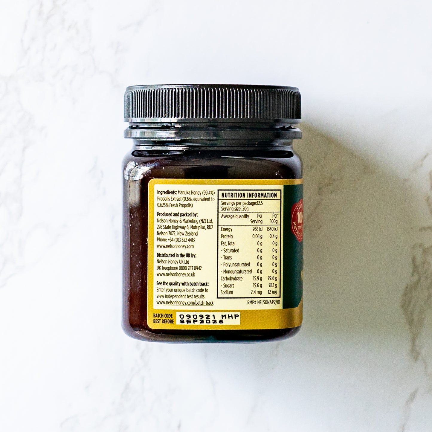 Nelson Manuka Honey 100+ MGO with Propolis